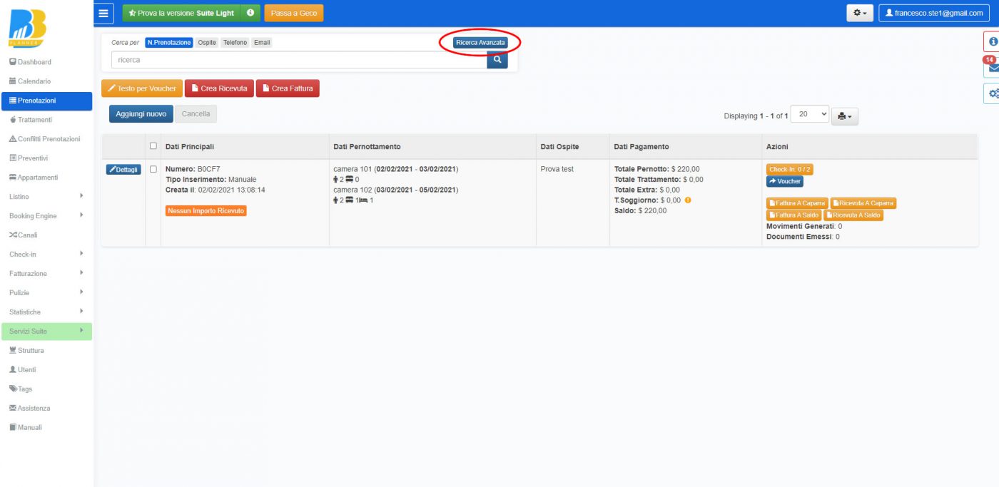 BBPlanner – Gestionale Web B&B Calendario
