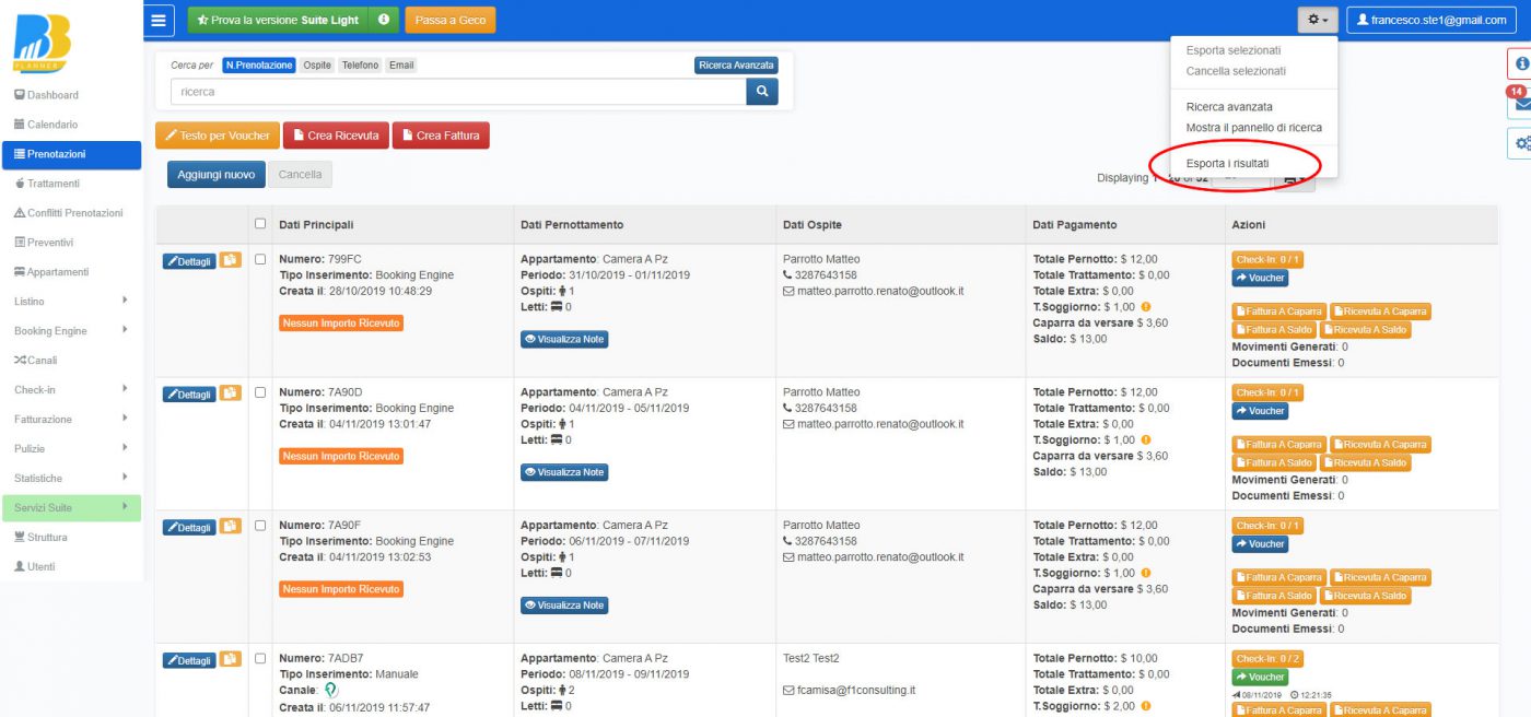 BBPlanner – Gestionale Web B&B Calendario