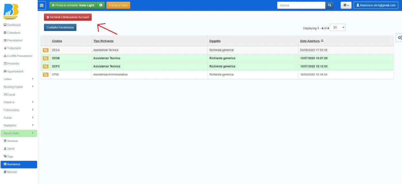 BBPlanner – Gestionale Web B&B Calendario