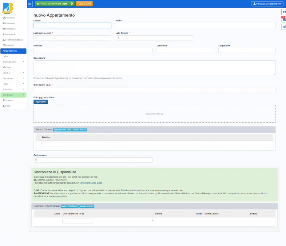 BBPlanner – Gestionale Web B&B Calendario