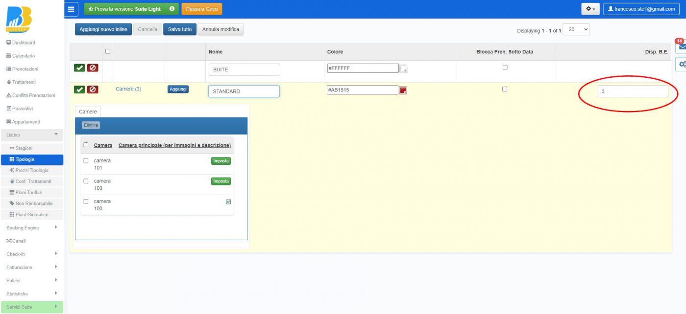 BBPlanner – Gestionale Web B&B Calendario