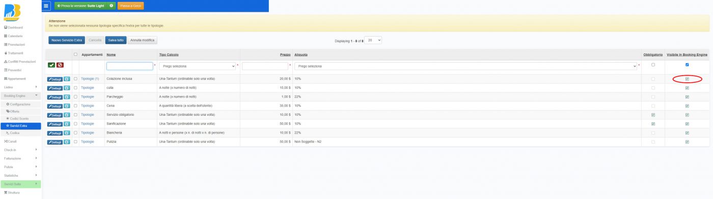 BBPlanner – Gestionale Web B&B Calendario