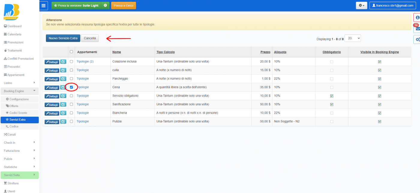 BBPlanner – Gestionale Web B&B Calendario