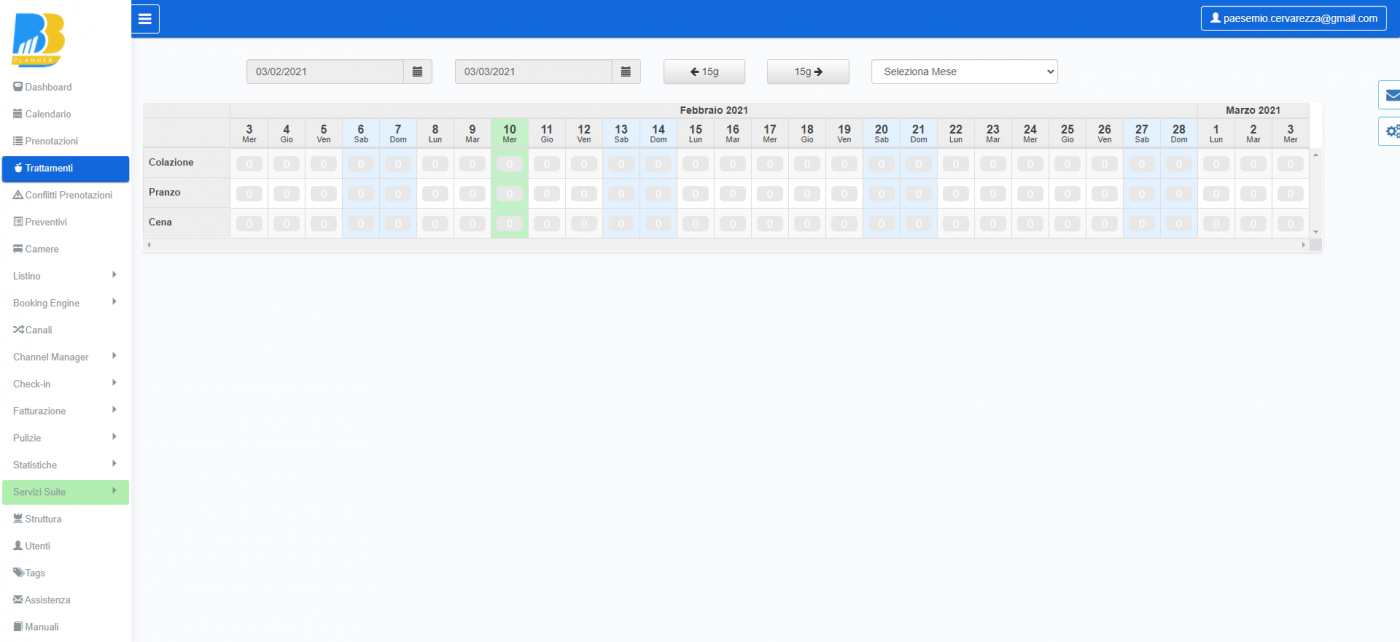 BBPlanner – Gestionale Web B&B Calendario