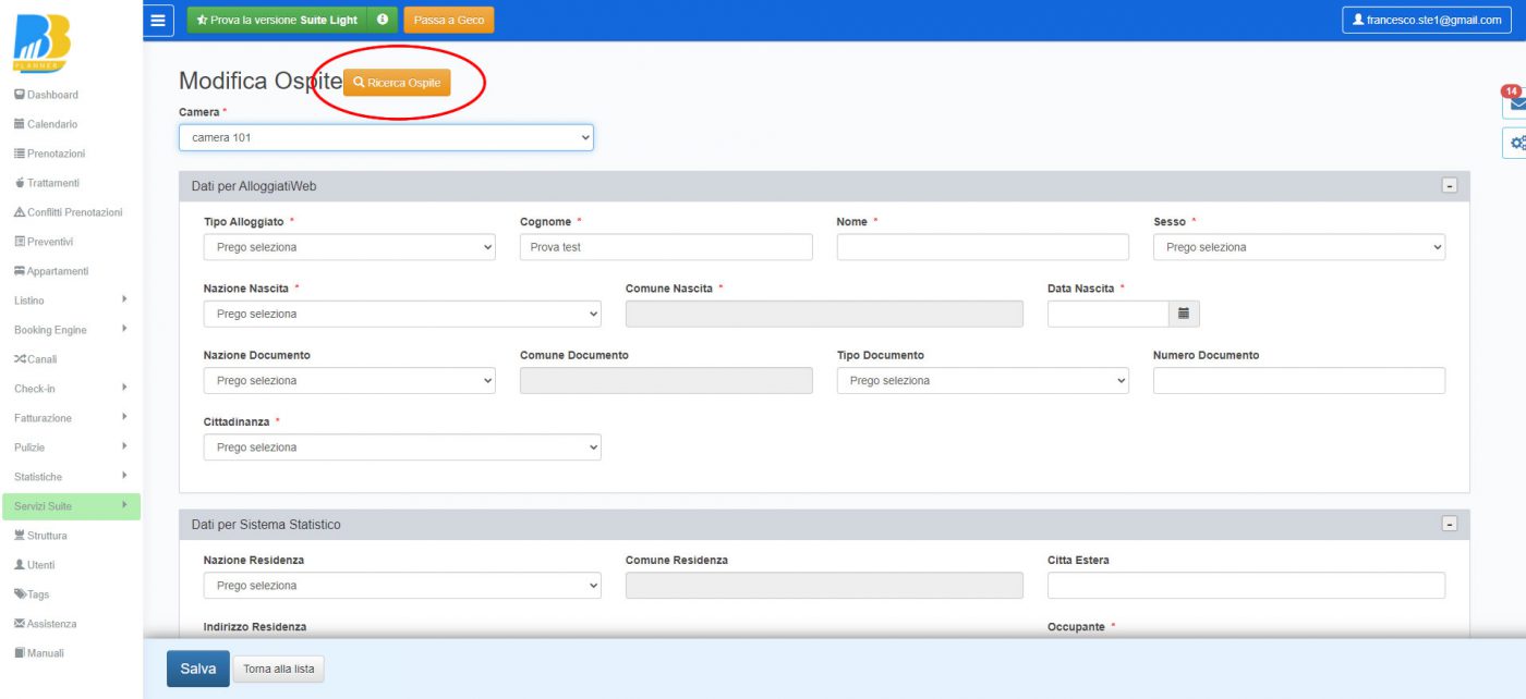 BBPlanner – Gestionale Web B&B Calendario