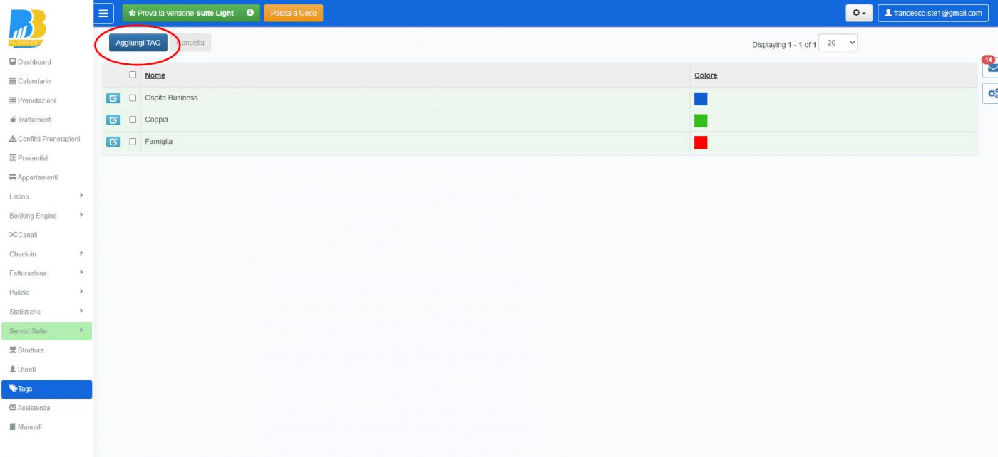 BBPlanner – Gestionale Web B&B Calendario