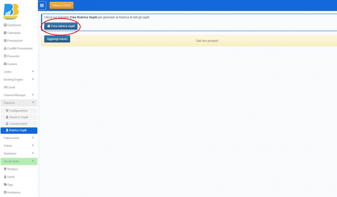 BBPlanner – Gestionale Web B&B Calendario
