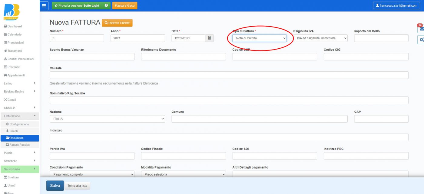 BBPlanner – Gestionale Web B&B Calendario