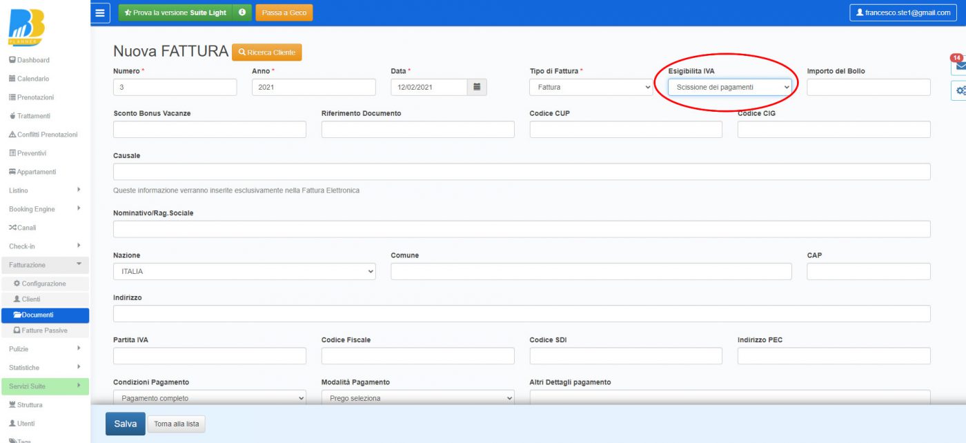 BBPlanner – Gestionale Web B&B Calendario