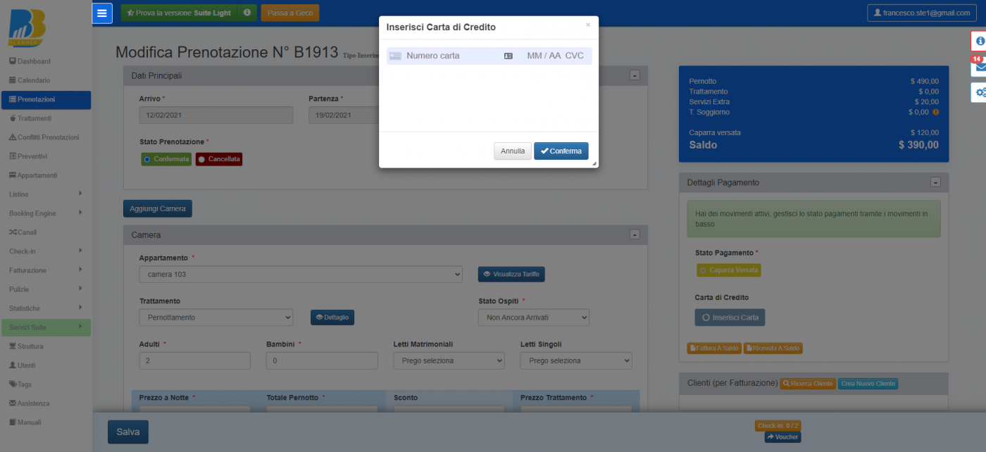 BBPlanner – Gestionale Web B&B Calendario