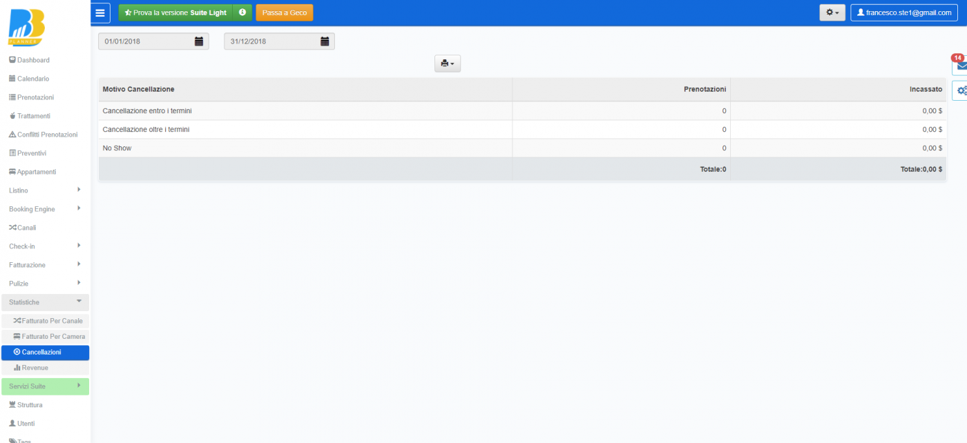 BBPlanner – Gestionale Web B&B Calendario