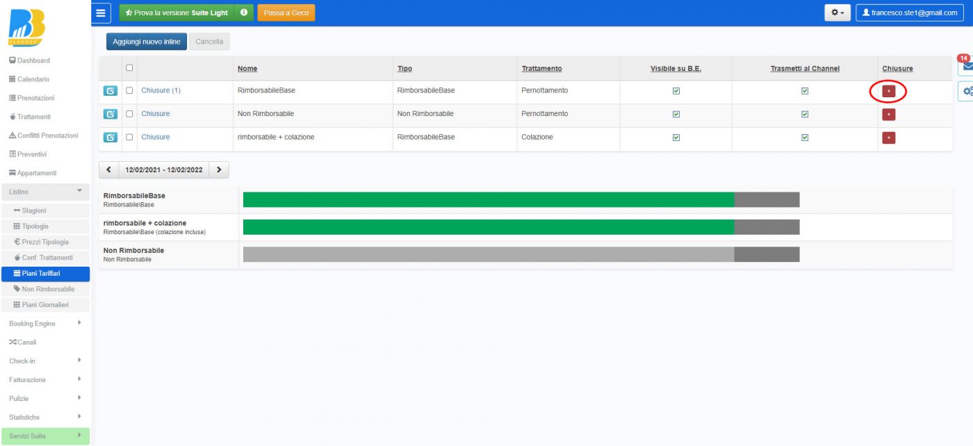 BBPlanner – Gestionale Web B&B Calendario
