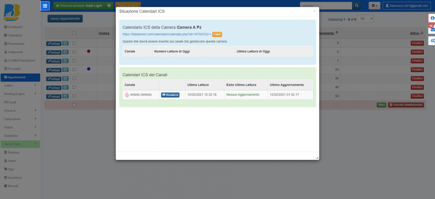 BBPlanner – Gestionale Web B&B Calendario