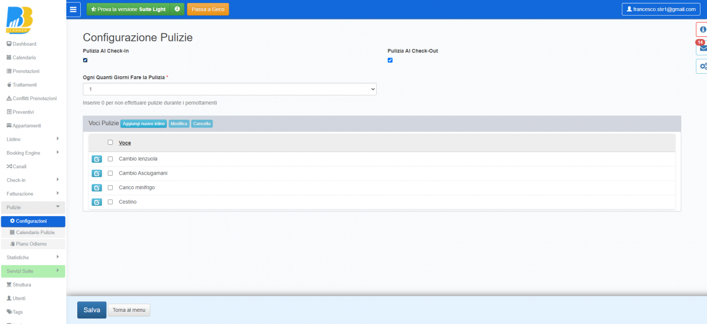 BBPlanner – Gestionale Web B&B Calendario