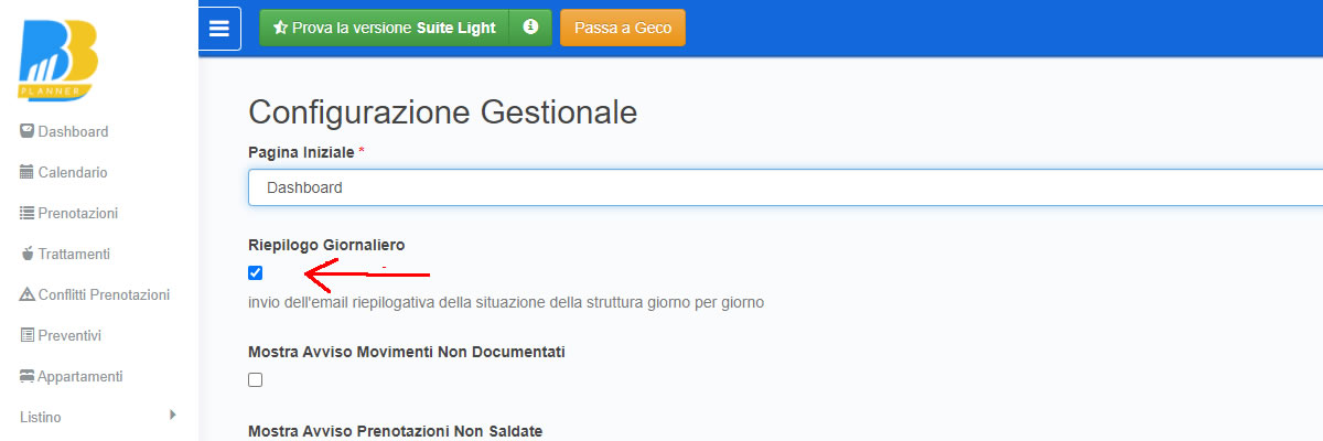 BBPlanner – Gestionale Web B&B Calendario